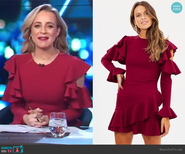 Girlfriend Dress by Pasduchas worn by Carrie Bickmore on The Project