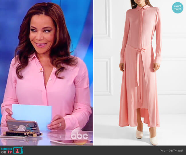 WornOnTV: Sunny’s pink maxi shirtdress on The View | Sunny Hostin ...