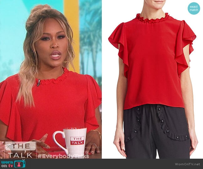 Summer Crepe Blouse by RED Valentino worn by Eve on The Talk