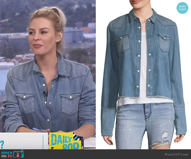 'Ashley' Denim Shirt by RtA worn by Morgan Stewart on E! News