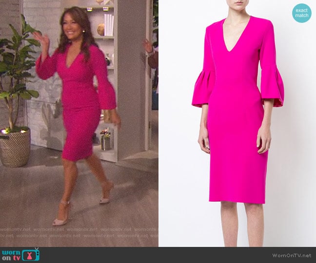 Ginette dress by Sachin & Babi worn by Carrie Inaba on The Talk