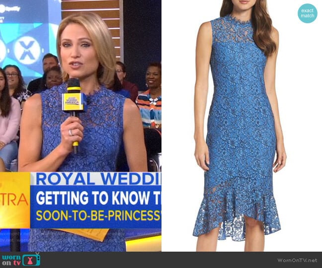 'Drayton' Midi Dress by Shoshanna worn by Amy Robach on Good Morning America