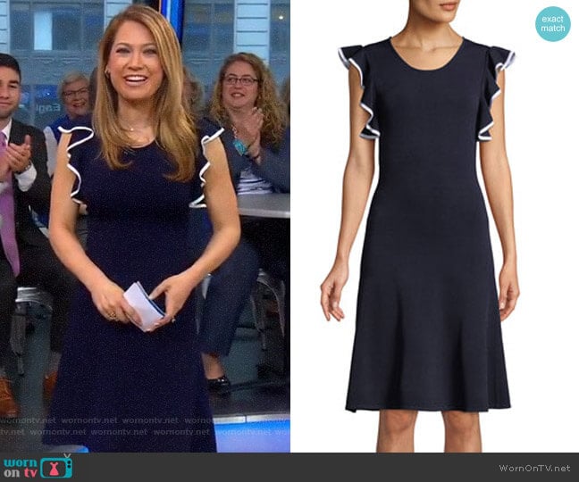 'Saya' Dress by Shoshanna worn by Ginger Zee on Good Morning America