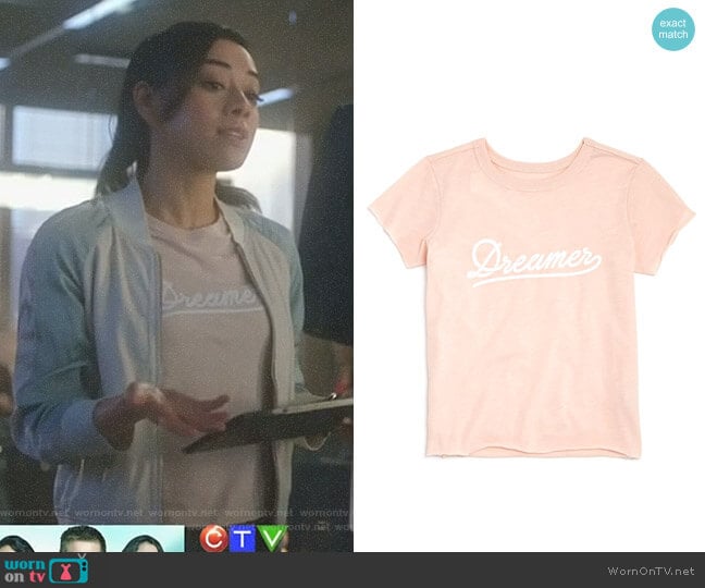 Girls' Dreamer Tee by Spiritual Gangster worn by Ella Lopez (Aimee Garcia) on Lucifer