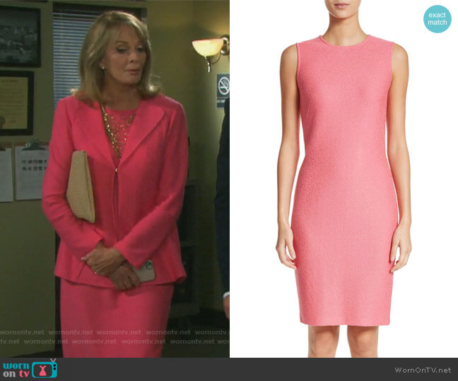 Hannah Knit Sheath Dress by St John Collection worn by Melanie Jonas (Molly Burnett) on Days of our Lives