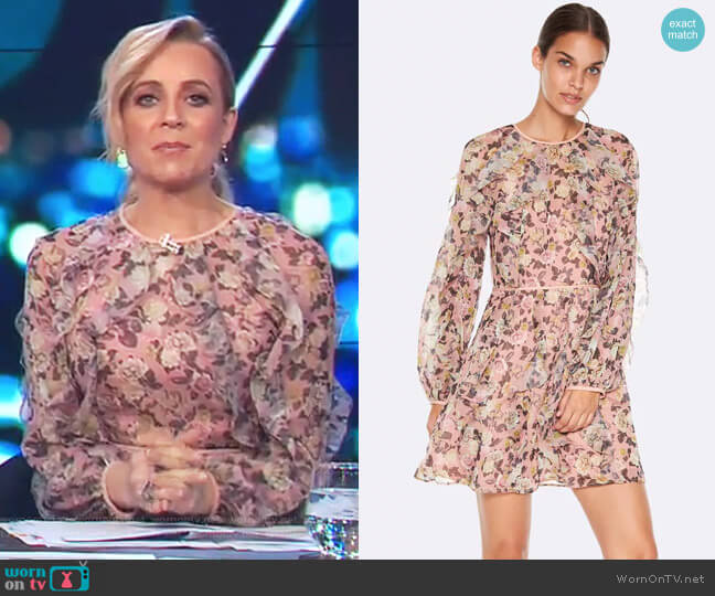 Playful L/S Mini Dress by Talulah worn by Carrie Bickmore on The Project