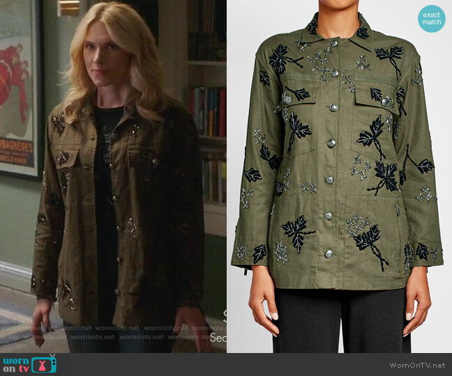 Embellished Cotton Jacket by The Kooples worn by Billy London (Claudia Lee) on Famous in Love