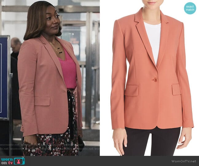 Essential Stretch-Wool Blazer by Theory worn by Daisy Grant (Patina Miller) on Madam Secretary