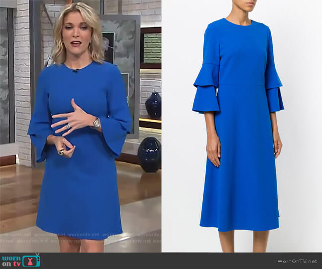 WornOnTV: Megyn’s blue tiered bell sleeve dress on Megyn Kelly Today ...
