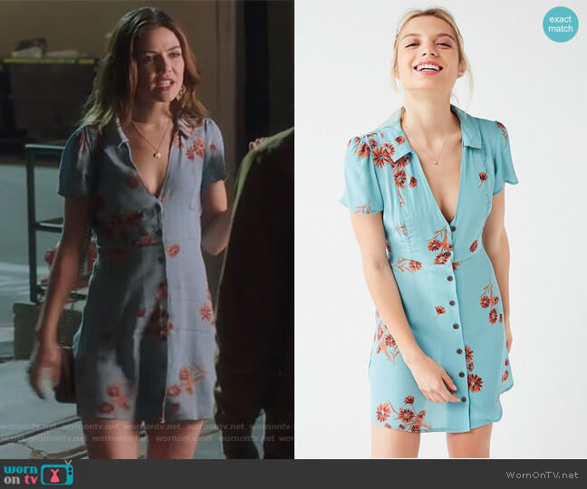 Mallory Button-Down Mini Dress by Urban Outfitters worn by Harper Tate (Danielle Campbell) on Famous in Love
