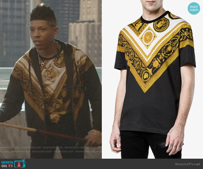 Cornici Print T Shirt by Versace worn by Hakeem Lyon (Bryshere Y. Gray) on Empire