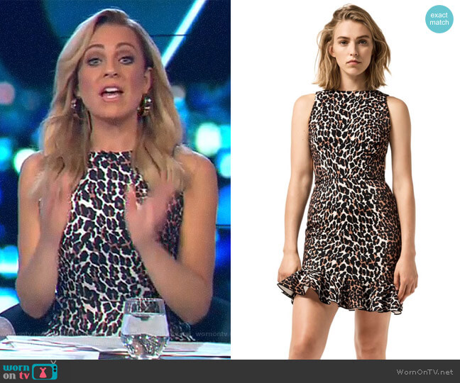 Double Crepe Leopard Sara Dress by Yeojin Bae worn by Carrie Bickmore on The Project