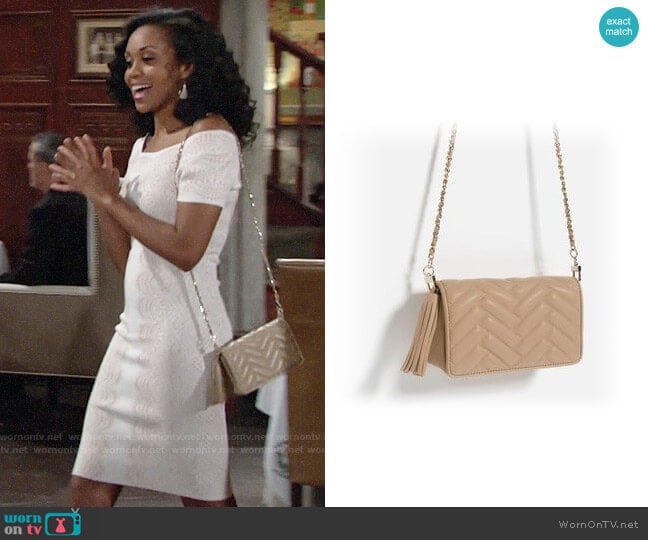 Zara Mini Cross-Body Bag worn by Hilary Curtis (Mishael Morgan) on The Young and the Restless