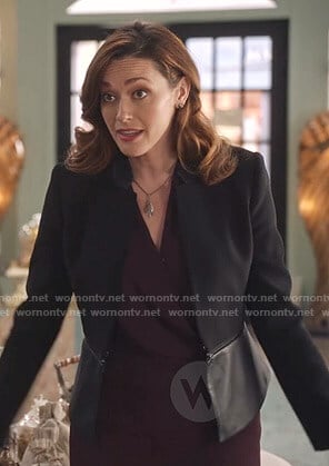 Abigail’s black peplum jacket on Good Witch