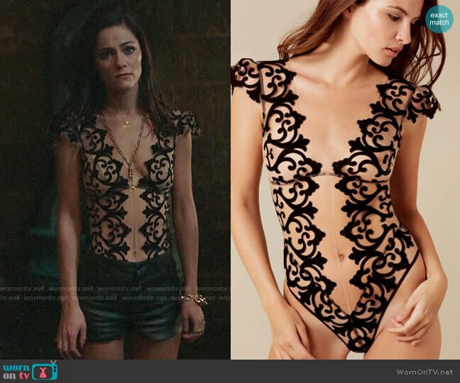 Tal højt kompression Profeti WornOnTV: Princess Eleanor's lace bodysuit and leather shorts on The Royals  | Alexandra Park | Clothes and Wardrobe from TV