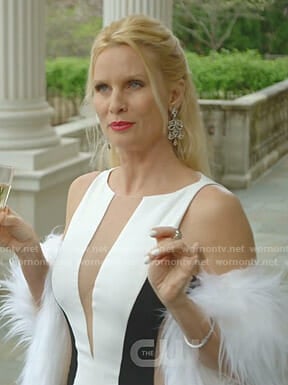 Alexis’s white mesh inset gown on Dynasty