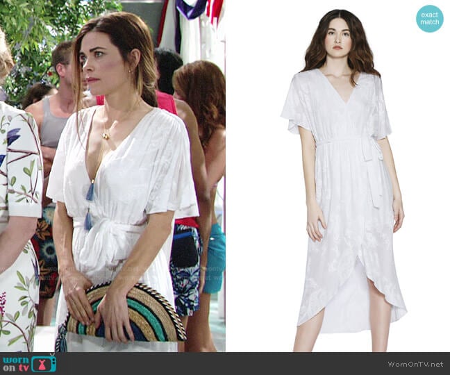 Alice + Olivia Clarine Dress worn by Victoria Newman (Amelia Heinle) on The Young and the Restless