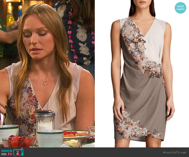 All Saints Anika Floral Dress worn by Abigail Deveraux (Kate Mansi) on Days of our Lives