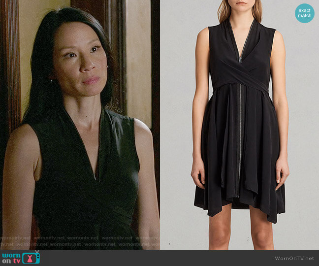 All Saints Jayda Dress worn by Joan Watson (Lucy Liu) on Elementary