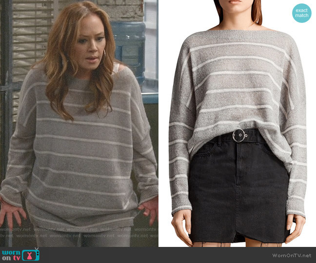 WornOnTV: Vanessa’s grey striped sweater on Kevin Can Wait | Leah ...