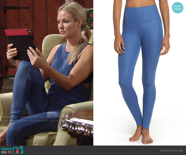 Alo Airbrush Leggings worn by Sharon Newman (Sharon Case) on The Young and the Restless