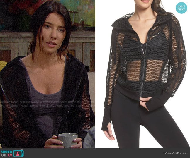 Alo Fortuna Jacket worn by Steffy Forrester (Jacqueline MacInnes Wood) on The Bold and the Beautiful