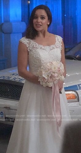 Amy's wedding dress on Brooklyn Nine-Nine