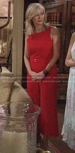 Ashley's red jumpsuit on The Young and the Restless