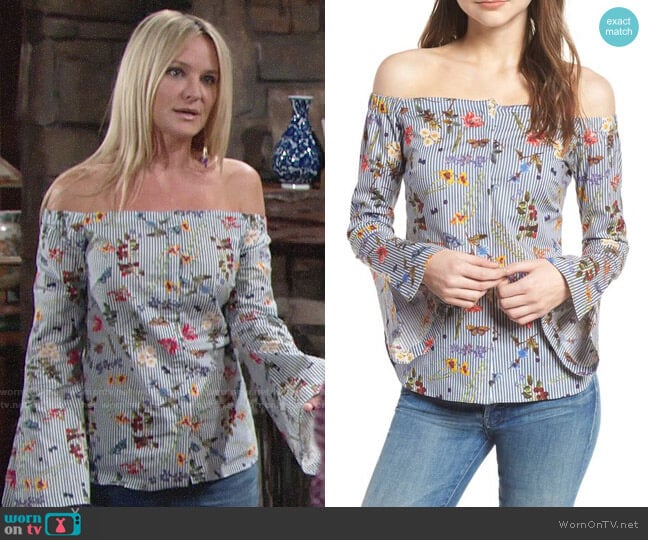 Bailey 44 Horticulture Top worn by Sharon Newman (Sharon Case) on The Young and the Restless