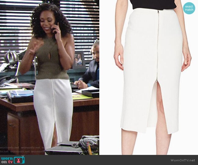 Bcbgmaxazria Braylee Skirt worn by Hilary Curtis (Mishael Morgan) on The Young and the Restless