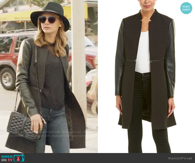 Bcbgmaxazria Zip Waist Coat worn by Megan Morrison (Christine Evangelista) on The Arrangement