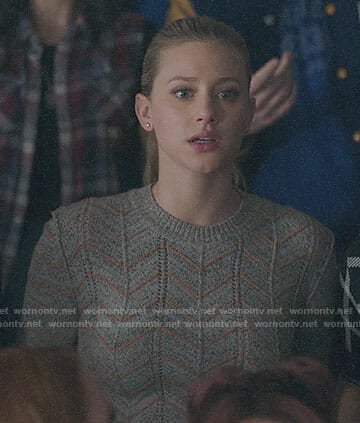 Betty’s grey chevron sweater on Riverdale