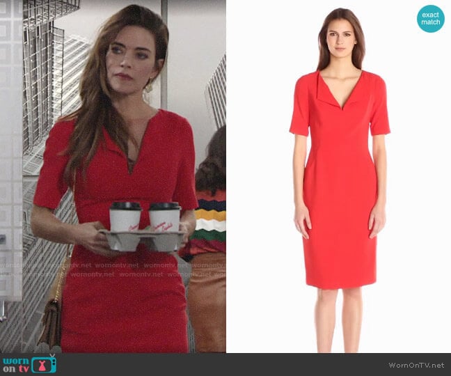 Black Halo Pescara Dress worn by Victoria Newman (Amelia Heinle) on The Young and the Restless