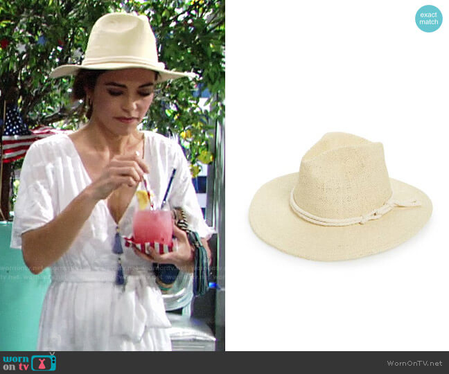WornOnTV: Camille's white straw hat on Emily in Paris
