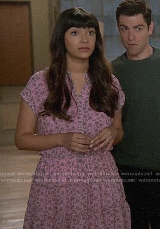 Cece's pink paisley dress on New Girl