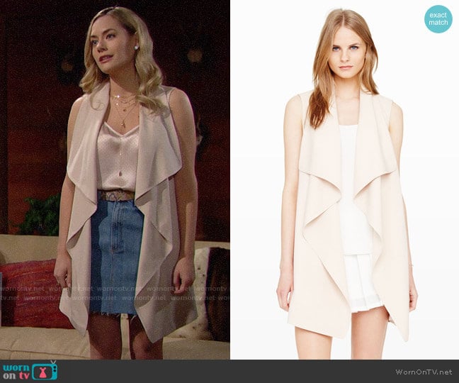 Club Monaco Salyie Vest worn by Hope Logan (Annika Noelle) on The Bold and the Beautiful