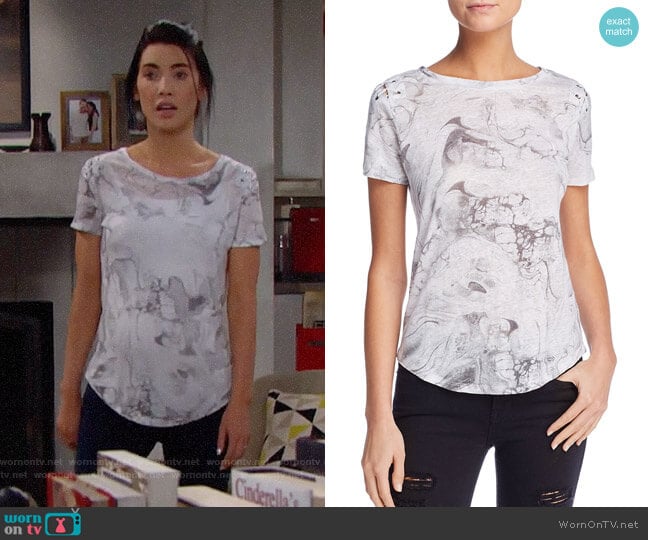 Generation Love Graham Tee worn by Steffy Forrester (Jacqueline MacInnes Wood) on The Bold and the Beautiful