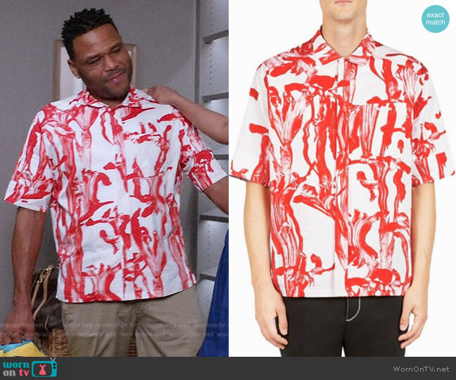 Givenchy Iris Floral Shirt worn by Andre Johnson (Anthony Anderson) on Blackish
