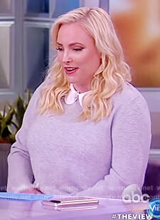 Meghan’s gray layered sweater on The View