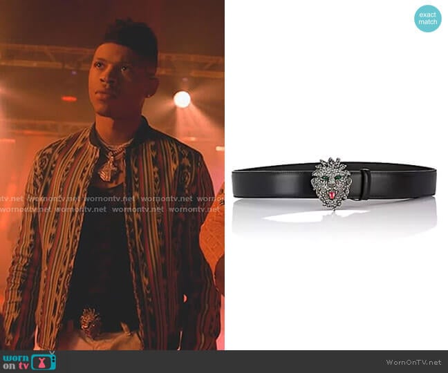 Large Lion Head Leather Belt by Gucci worn by Hakeem Lyon (Bryshere Y. Gray) on Empire