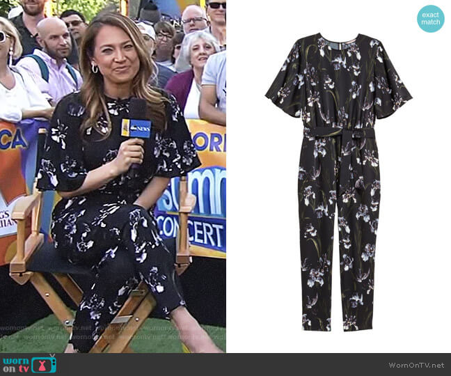 Patterned Jumpsuit by H&M worn by Ginger Zee on Good Morning America