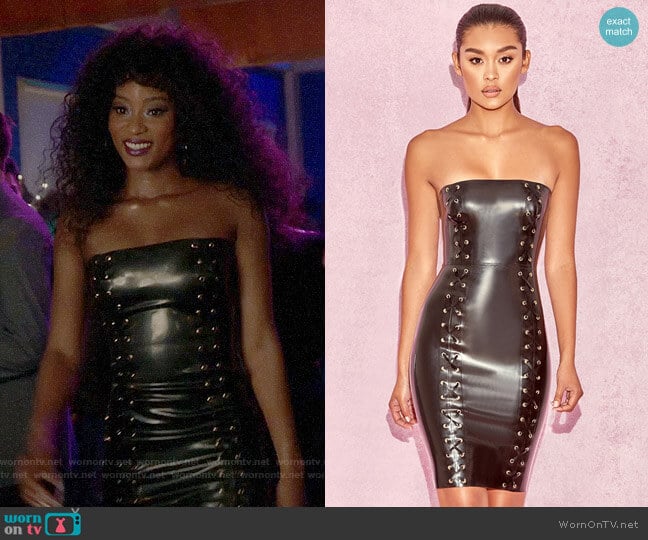 House of CB Kaia Dress worn by Tangey Turner (Pepi Sonuga) on Famous in Love