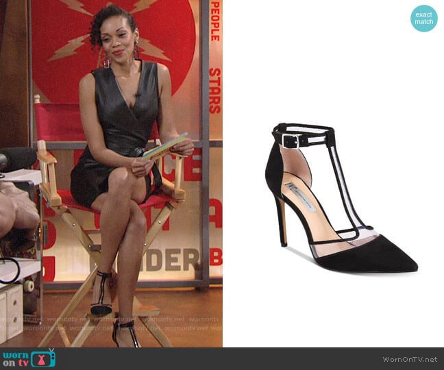 INC International Concepts Kaeley T-Strap Pumps worn by Hilary Curtis (Mishael Morgan) on The Young and the Restless