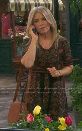 Jennifer’s floral short sleeved dress on Days of our Lives