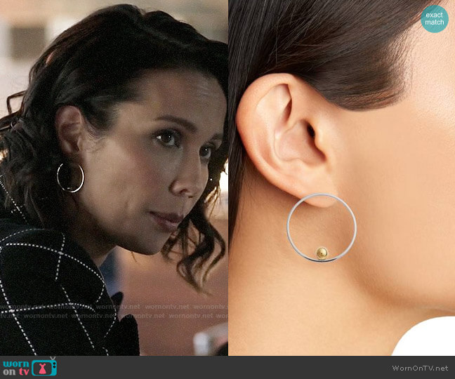 Jenny Bird Saros Hoop Earrings worn by Deann Anderson (Lexa Doig) on The Arrangement