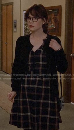 Jess's plaid dress on New Girl