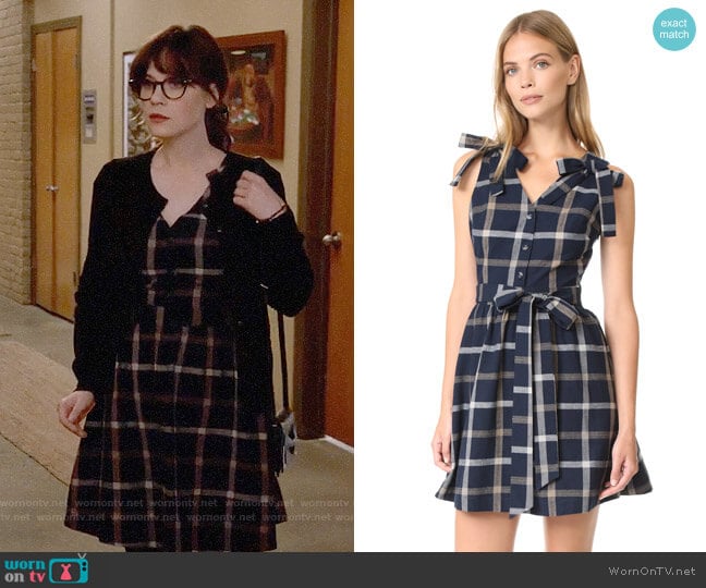 JOA Plaid Dress worn by Jessica Day (Zooey Deschanel) on New Girl