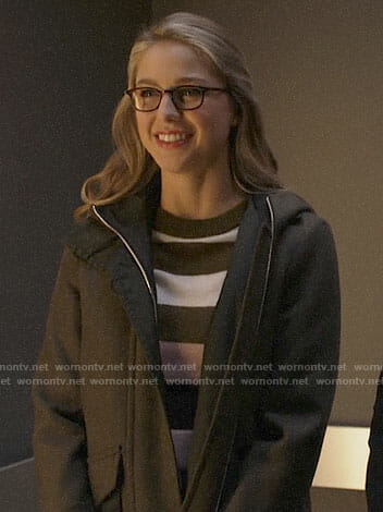 Kara's striped sweater on Supergirl