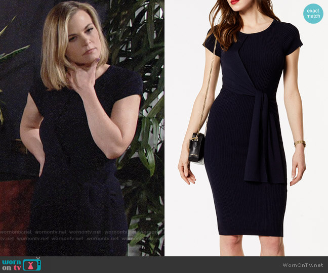 Karen Millen Ribbed Knit Dress worn by Phyllis Newman (Gina Tognoni) on The Young and the Restless