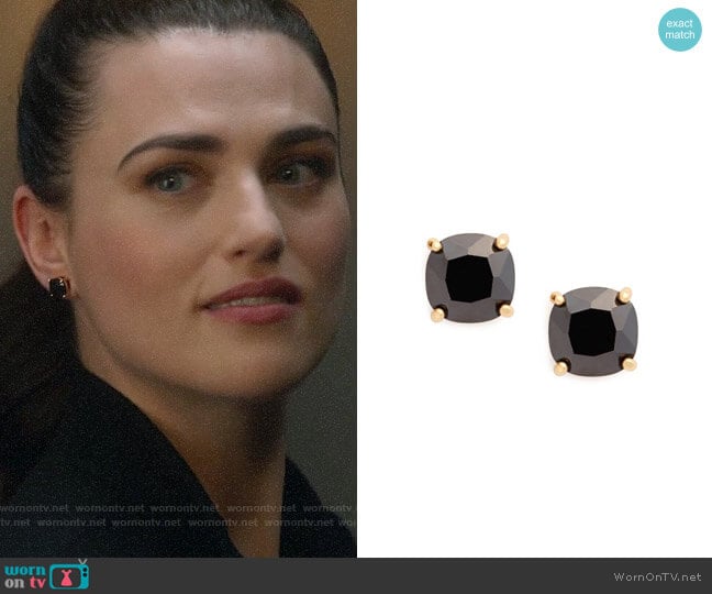 Kate Spade Mini Square Stud Earrings worn by Lena Luthor (Katie McGrath) on Supergirl